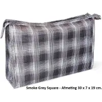 Rojafit - Toilettas - Groot - Smoke Grey Square - Afmeting 30 x 7 x 19 cm.