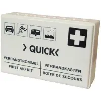 Quick EHBO verbandtrommel volgens DIN 13164 + Wandhouder - EHBO doos - Internationaal Goedgekeurd - Verbandkast - First Aid Kit