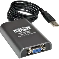 Tripp Lite USB 2.0 naar VGA Dubbele Monitor Adapter 128 MB SDRAM 1920 x 1080 1080p 60 (USB 2.0), Data + Video Adapter, Zwart