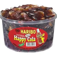 Haribo 150 stuks Happy Cola Flesjes