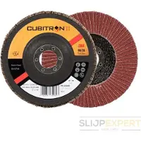 3M Lamellenschuurschijf | d. 125 mm korreling 40 + plat | RVS keramische korrel Co | 10 stuks - 7000104374 - 7000104374