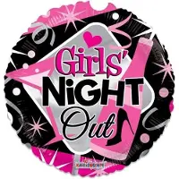 Witbaard Folieballon Girls Night Out Meisjes 46 Cm Roze/zwart