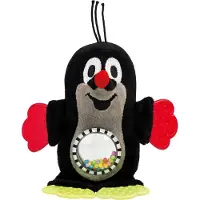 Bino bijtring Little Mole Knuffel junior pluche zwart