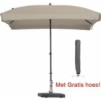 Madison Parasol rechthoek Patmos Ecru met hoes 140 x 210 cm