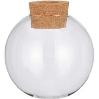 Mica Decorations Vaas Jillian bol glas transparant - H 21 x Ø 20 cm