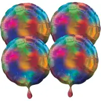 Amscan folieballonnen Rainbow Rond 41 cm 4 stuks