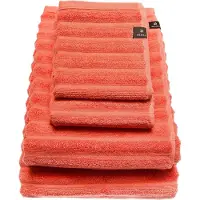 Himla Bambussa gastendoekje coral - 30 x 50 - set van 4
