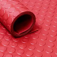 Ivol Rubbermat op rol - Noppen 3mm Rood - Breedte 120 cm - Geurloos - Rubber loper - Per strekkende Meter