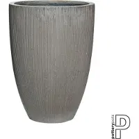 Pottery Pots Bloempot Ridged Ben L Dark Grey Vertically Ridged 40 x 55 cm
