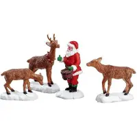 Lemax Santa Feeds Reindeer S4