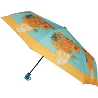 Robin Ruth - Automatische paraplu met Van Gogh print - Vaas met 12 zonnebloemen