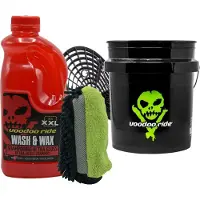 Voodoo Ride XL complete was set compleet met 2Ltr Wash & Wax shampoo, WashMitt , een grote 5 gall 19 Ltr emmer, GritGuard Grit TWV € 56,50,-
