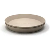 Mushie Bord rond - Kleur Vanilla - Set van 2 - Kinderservies