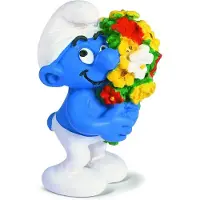 Schleich Smurf Met Bloementuil - speelfiguurtje - 6 cm