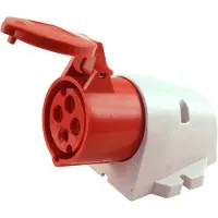 Abl CEE WCD 16A - 4 polige bus - kunststof - IP44 - rood - 400V 16A
