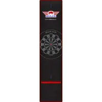 Bull's Carpet dartmat 300x65 cm zwart met rode stik