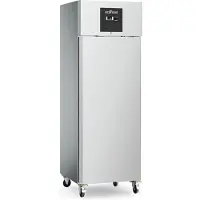 Ecofrost Koelkast - 429L - RVS - -2°C/+8°C - Geforceerd - Wielen - 680x710x2010mm - Horeca Koelkast