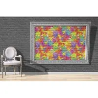 Dutch Wallcoverings - Freestyle baksteen zwart/zilver