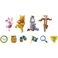 Winnie De Poeh Winnie de Pooh Mini Foam Muurstickers 10 stuks (max 10x15 cm - min 8x5,5 cm)