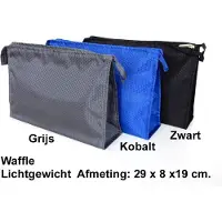 Rojafit Budget Toilettas Groot - Lichtgewicht - Waffle - Kobalt - Afmeting: 29 x 8 x 19 cm.