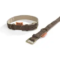 Pet Products Woof Canvas Halsband Bruin 60x2,8cm - stoere basic halsband