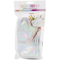 American Crafts - Hello Dreamer Storage - Pencil Case - Holographic Silver.
