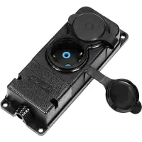 ORNO Heavy-duty opbouw wandcontactdoos / Verlengstopcontact met afdichting - Vochtbestendig rubber IP44 - Brandwerend - 2-Voudig