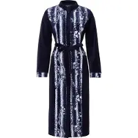 Pastunette Velours Ochtendjas - Met Knoopsluiting Donker Blauw Maat S