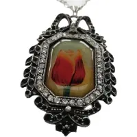 Zeeuws Meisje Hanger rood gele tecla tulp met swarovski kristal