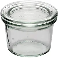 Aps 2x Weckpot met Deksel - 8cl - - Ø6cm - Glazen weckpotten - Vaatwasserbestendig