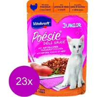 Vitakraft Poesie Delice Sauce Junior Kattenvoer Kalkoen 23 Eenheden