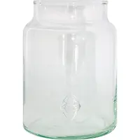 Tak Design Vaas Diamond M - Handgemaakt - Glas - Ø10 x 14 cm - Zilver