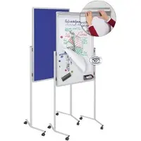 Legamaster Mobiel Multibord Premium Plus - Blauw prikbord / Wit whiteboard - 120x