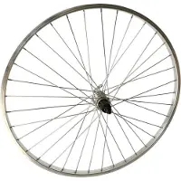 Roland Achterwiel 28x1 5/8x1 3/8 aluminium velg zilver. uitval cassette naaf, 8/9/10 speed, spaak 14
