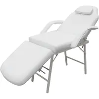 vidaXL Behandelingsstoel voor gezicht 185x78x76 cm kunstleer wit