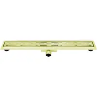 Guido Gusto Mat goud Douchegoot compleet met flens 80x7x6,7cm standaard rooster