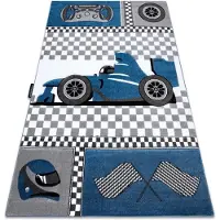 Rugsx Tapijt PETIT RACE auto FORMULE 1 AUTO blauw 180x270 cm