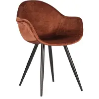 Label51 Forli eetkamerstoel fluweel rust - set van 2 stoelen