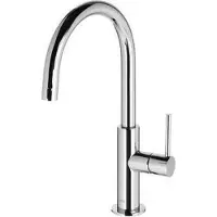 Tres Wastafelmengkraan study exclusive 32,4 cm met hendel uitloop gebogen rond chroom