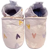 Babysteps Boho Hearts leren babyslofjes met hartjes roze Meisjes Leer Hartjes - maat 24/25