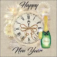 Ambiente Happy New Year papieren servetten