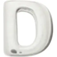 Trendjuwelier huiscollectie Hanger Zilver Letter D