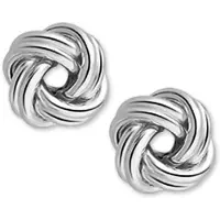 The Jewelry Collection Oorknoppen Knoop - Zilver Gerhodineerd