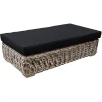AVH-Collectie Nissah voetenbank 143x75xH43 cm naturel rotan - nagata black