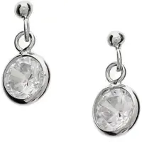 Trendjuwelier huiscollectie TFT Oorhangers Zirkonia Zilver Gerhodineerd Glanzend