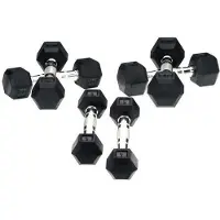 Rs Sports Hexa Dumbells - 2 x 3 kg - Zilver/Zwart