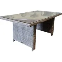 AVH-Collectie Ibiza XL lounge-diningtafel 140x80xH70 cm grijs