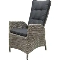 AVH-Collectie Menorca dining tuinstoel verstelbaar grijs wicker