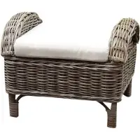 AVH-Collectie Naturel relax voetenbank 50x65xH43 cm wit