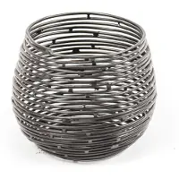 Housevitamin – Kaarsenhouder klein zwart – Aluminium kaarsenhouder – 9x9x8.5cm
